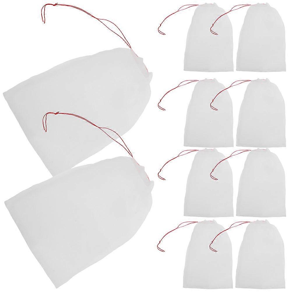 60Pcs Nylon Fruit Protection Bags Drawstring Mesh Bird Barrier Covers