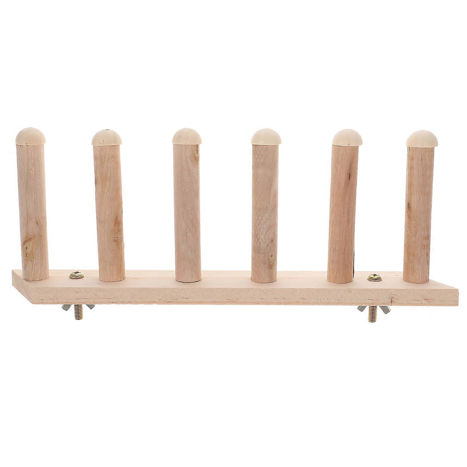 Wooden Cat Wall Steps 11.8×8.3×4.3in Rectangular Khaki Cat Climbing Board 5Pcs