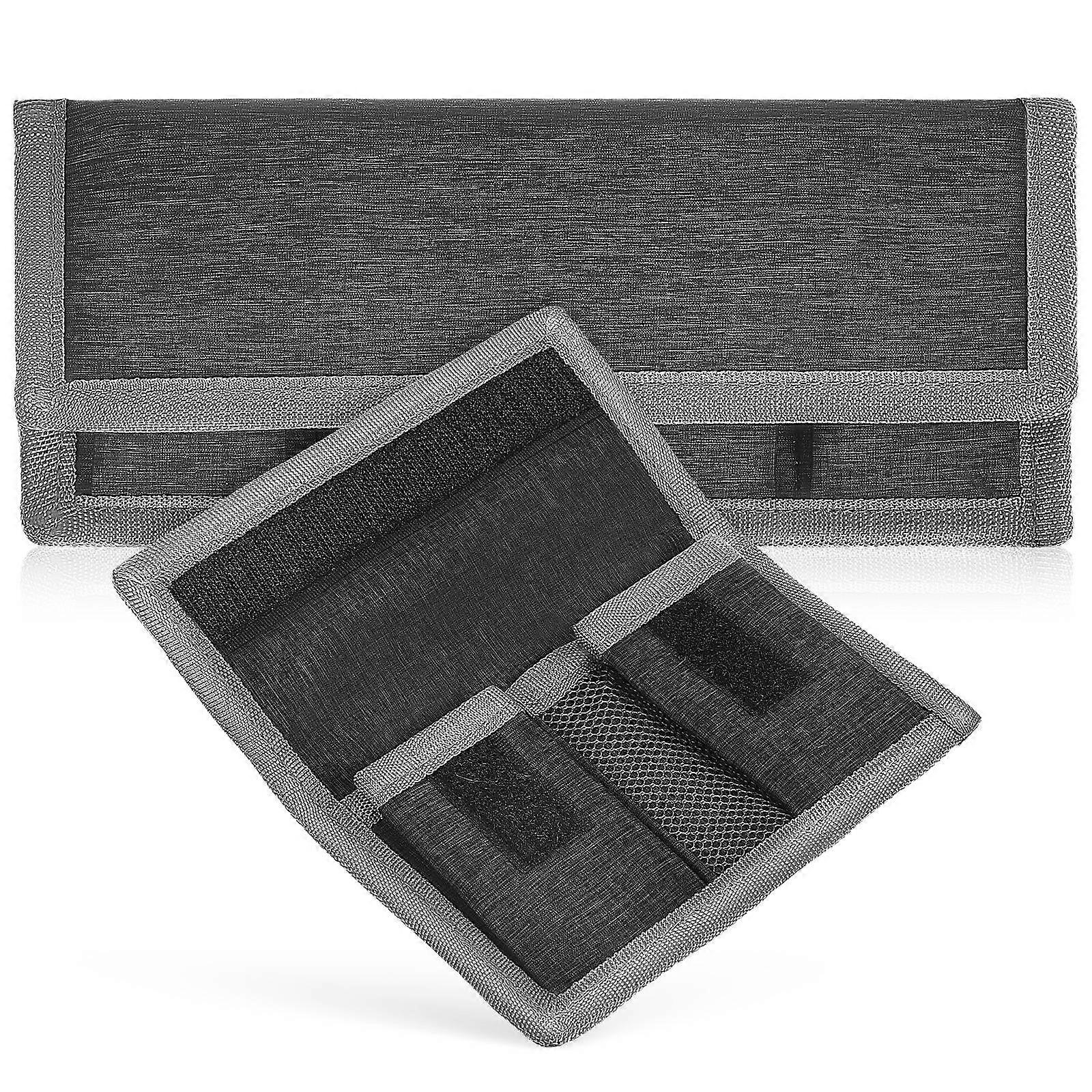 Battery Organizer Pouches 8 Pcs Basic Design For Cameras Suitable For Travel And Daily Storage Needs Black