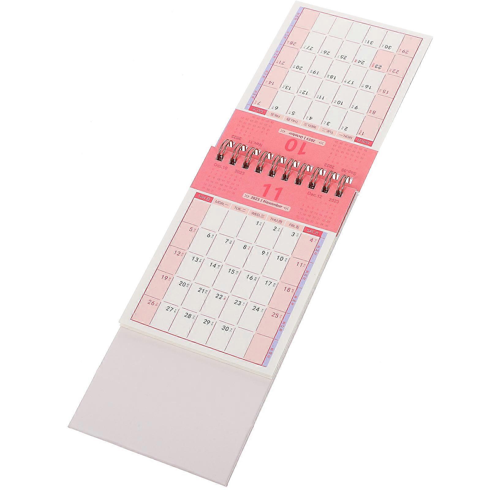 Office Accessory Month Calendar Desktop Calendar for Daily Use 3Pcs