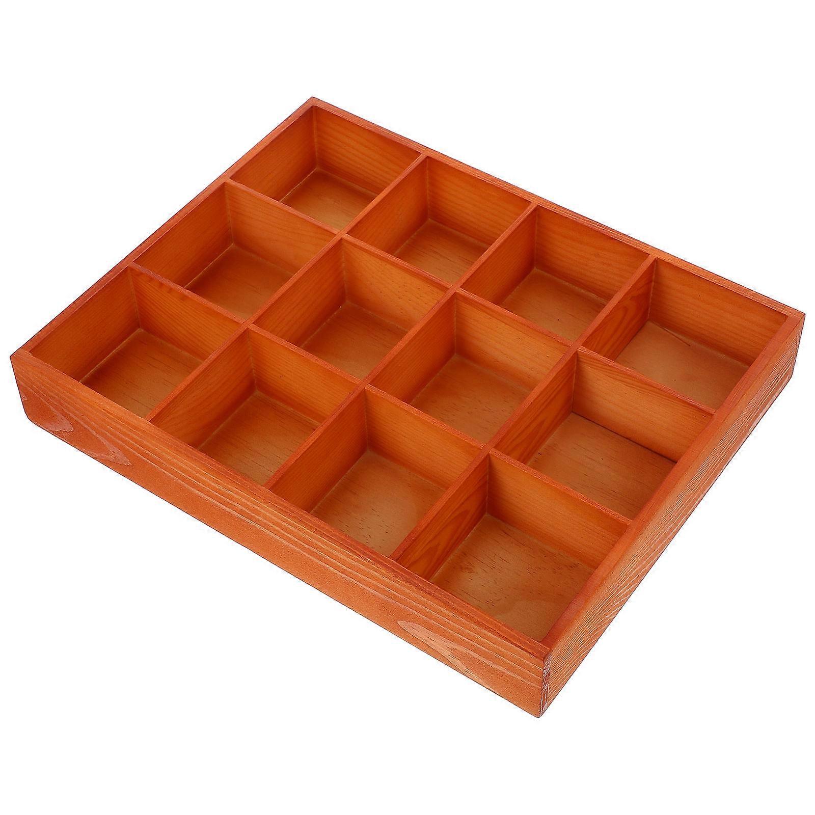 Multicompartment Wooden Drawer Divider Perfect For Closet Organization With 12 Compartments Ideal For Storing Various Small Items Including Socks 1Set