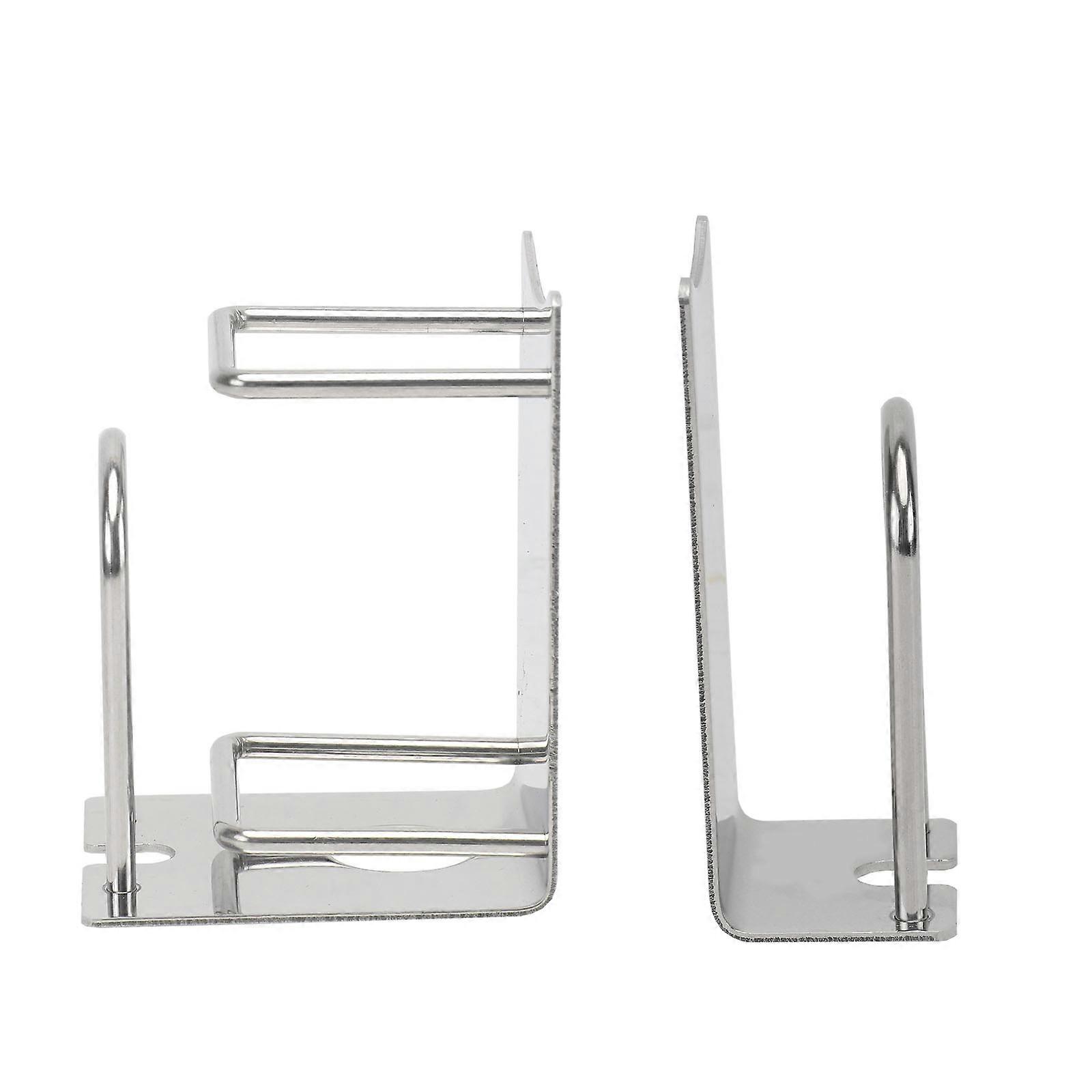 Punch Free Toothpaste Holder Silver for Bathroom Storage 4Pcs