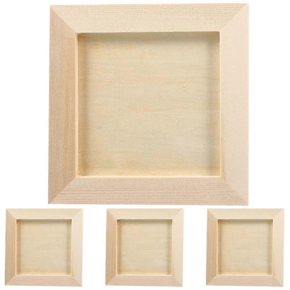 Wooden Frames Clay Picture Frame for DIY Decoration 12Pcs Beige Set
