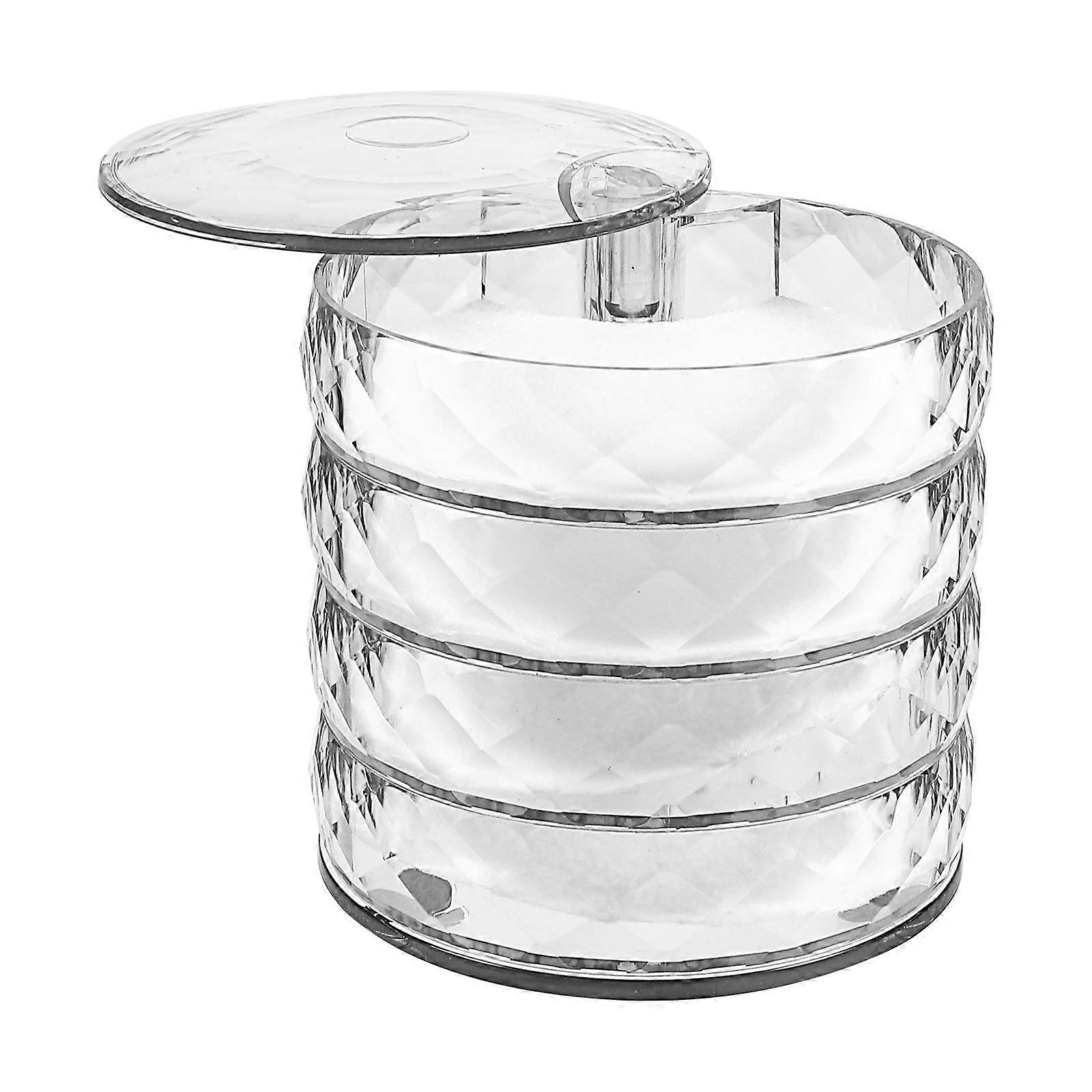 Rotating Jewelry Tray Box for Home 2Pcs Multi-Layer Storage