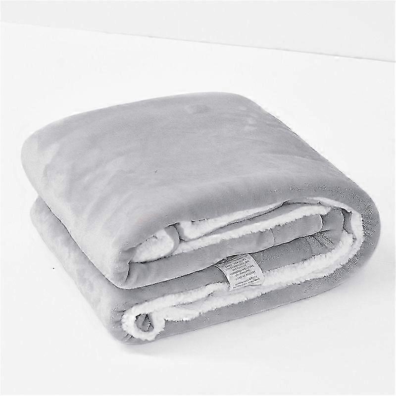 Double Sherpa Blanket, Fluffy Sherpa Blanket, 150 x 200 cm, Nap Office Double Flannel Blanket