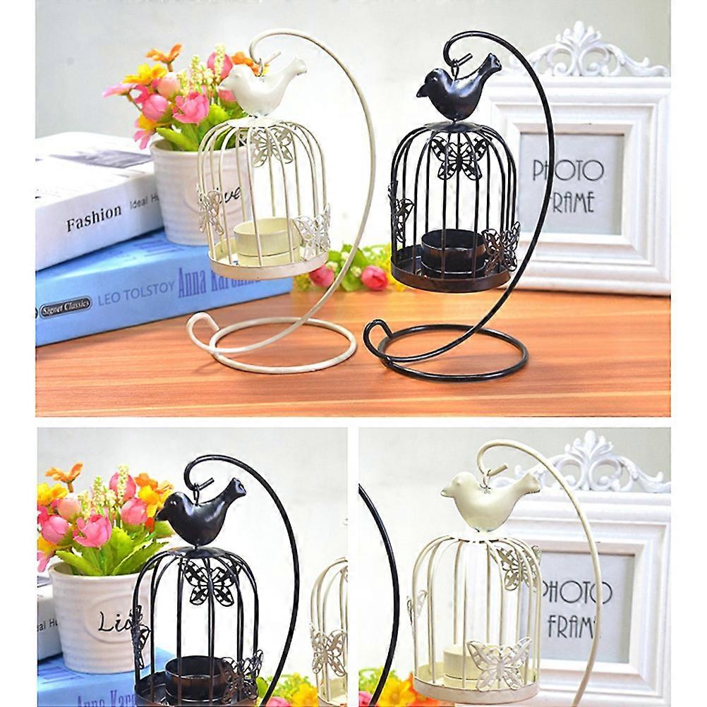 Vintage Iron Candle Holder Lantern For Event Planners With Square Base And Wind Proof Function In 1Pack