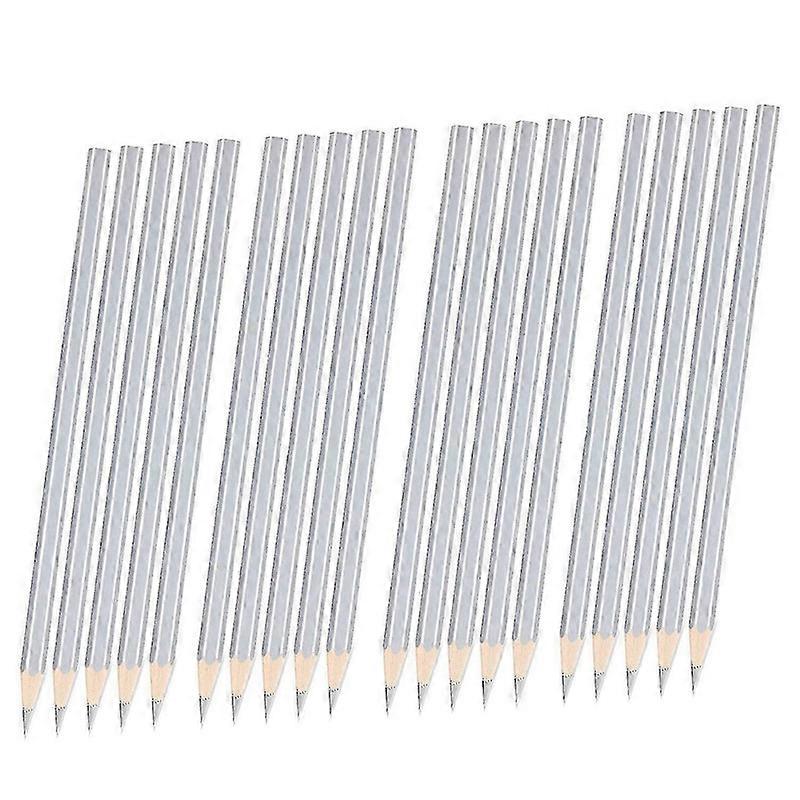 20 Pack Welders Pencil Metallic Silver Marking Pencil for Workers