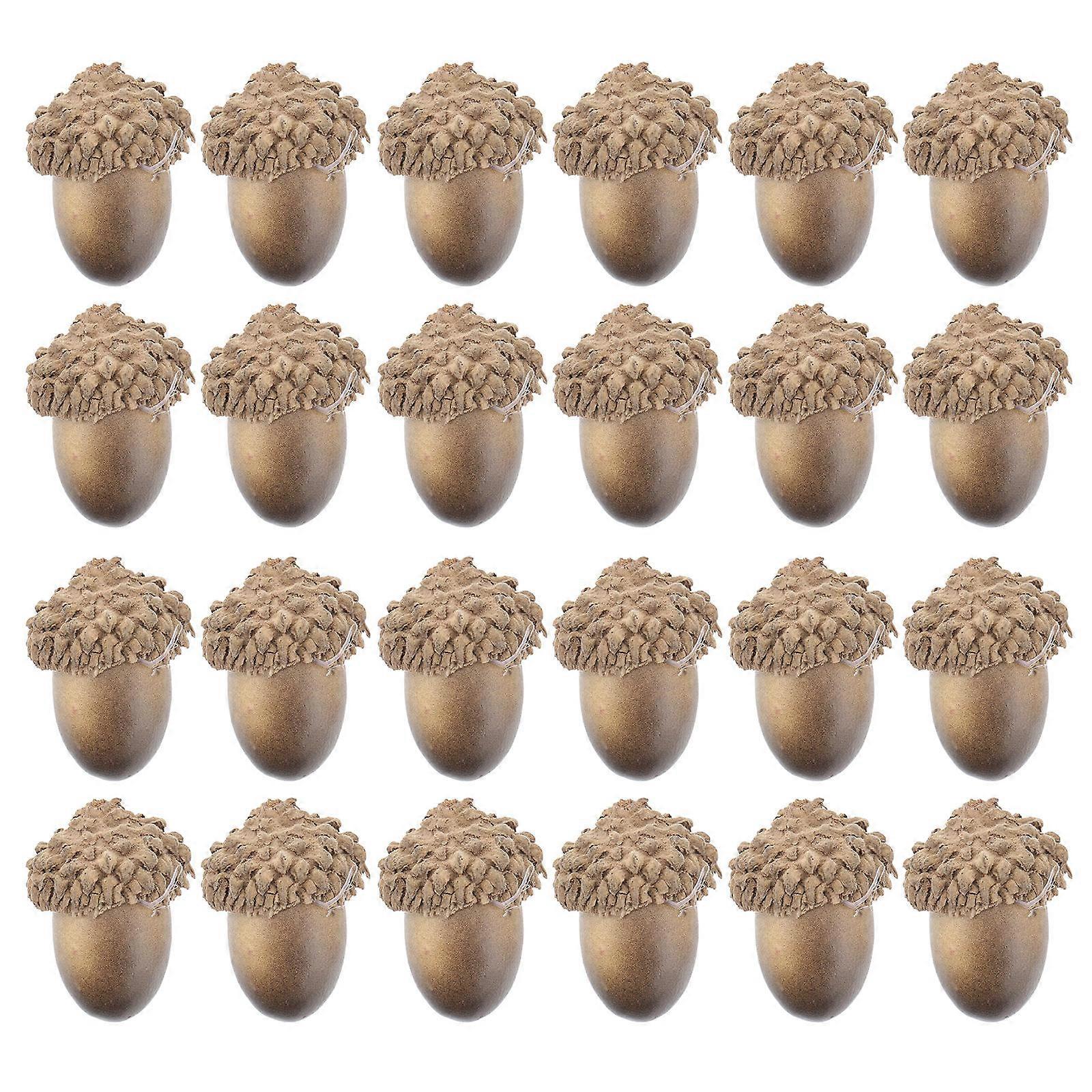 Acorn Ornaments Artificial Acorns for Decoration 50Pcs Khaki