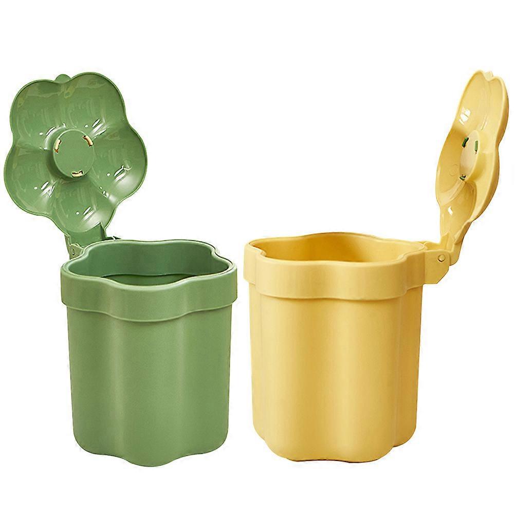 Decorative Waste Bucket Small Trash Can for Home Use 8Pcs Tabletop Bin