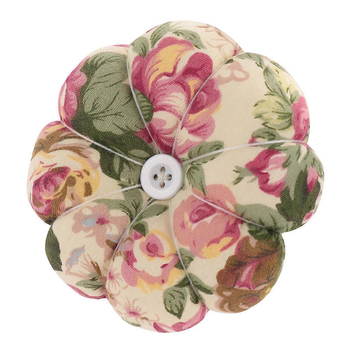 Pin Cushion Pumpkin Shaped Needle Storage for Home Handcrafting Assorted Color Polyester 2Pcs