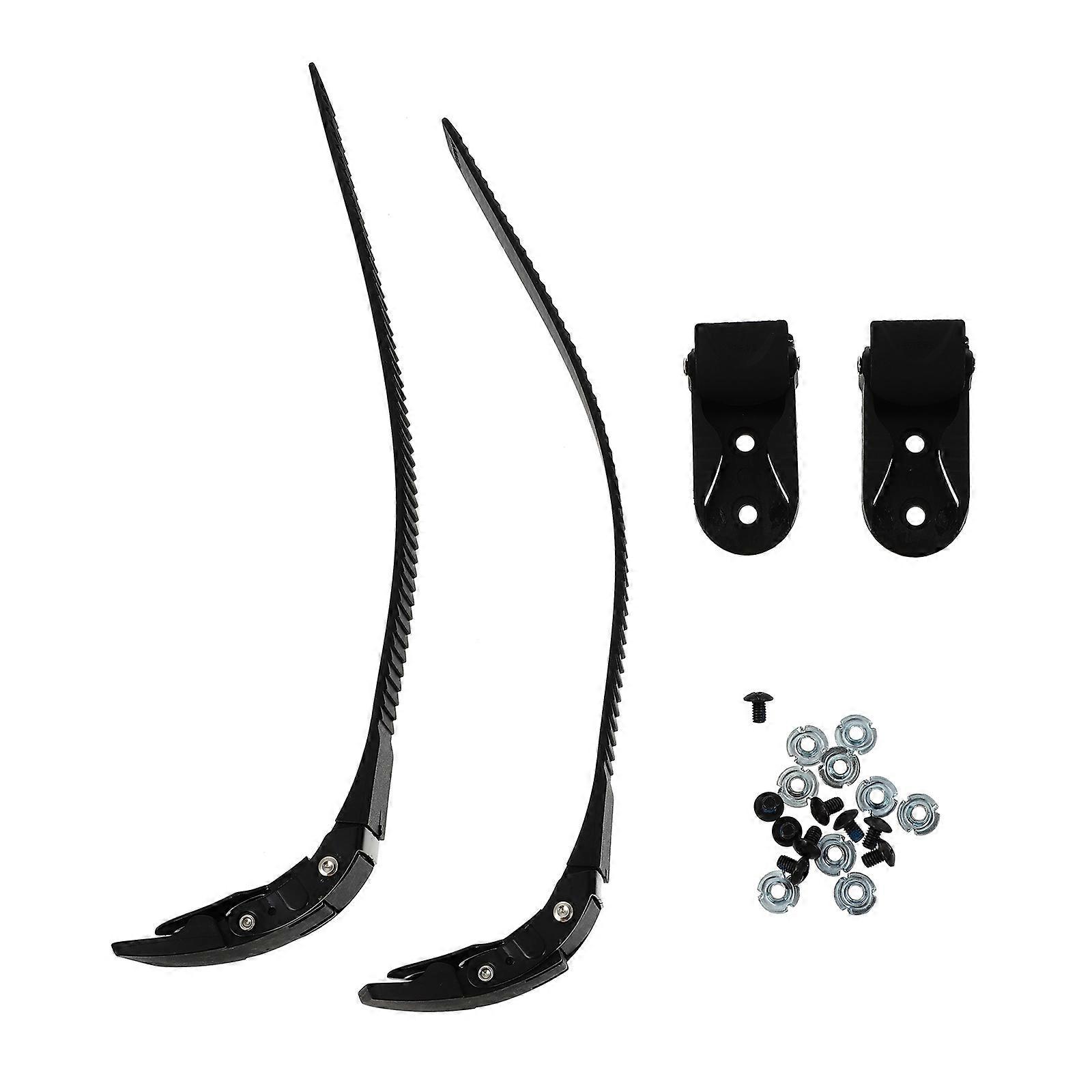 Skating Shoes Straps Buckle for Roller Skates 4Sets Black Accessories