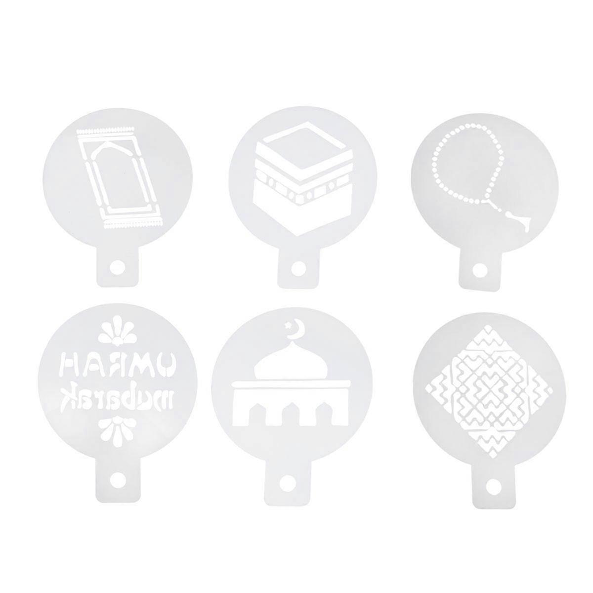 Dessert Die 6Pcs Cake Spray Mold for Cake Decoration White Kit