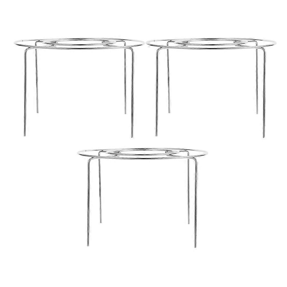 6Pcs Silver Stainless Steel Bread Cooling Rack for Baking Use Round Style