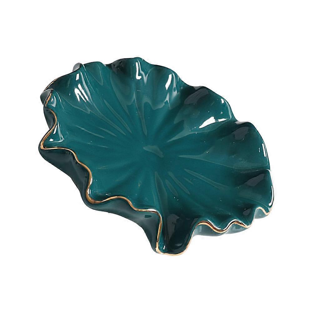 Green Ceramic Soap Box for Draining Function 2Pcs Bathroom Soap Holder