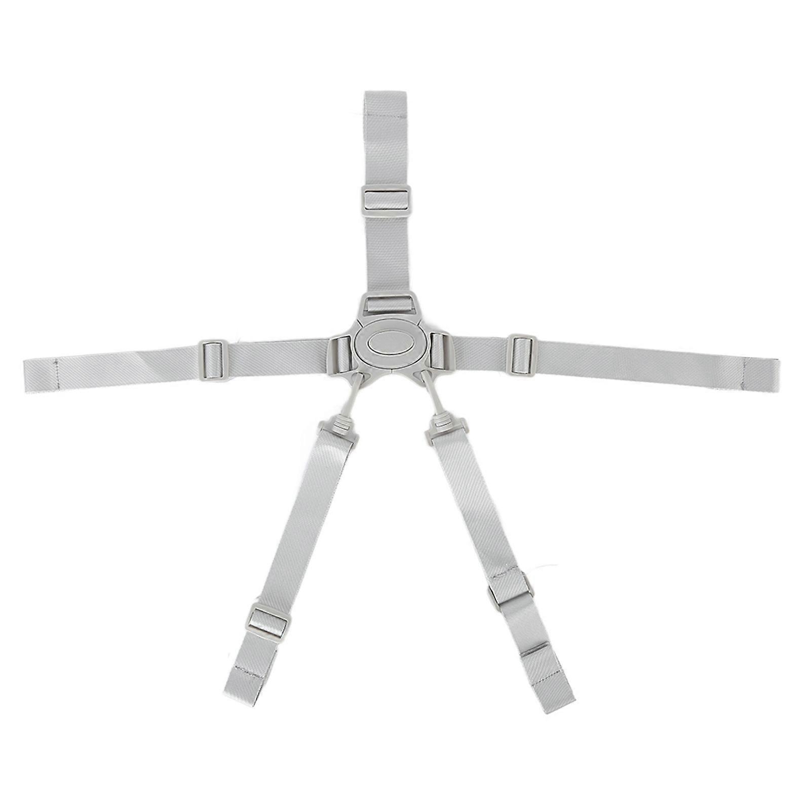 High Chair Straps Adjustable 5 Point Harness Baby Safety Strap Belt with Buckle for Stroller PushchairGray