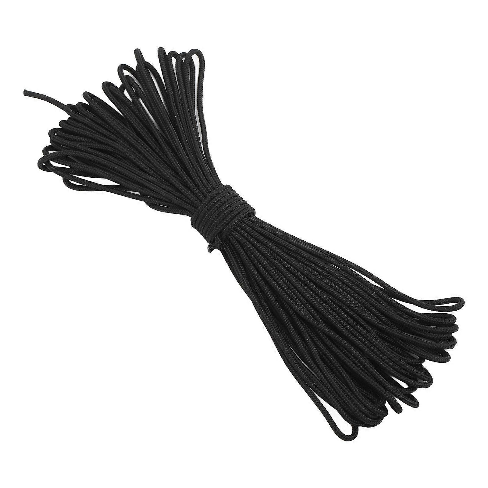 Archery D Loop Rope Polythene Wire String Bow Release Nock Loop Accessory for Compound Bow Black