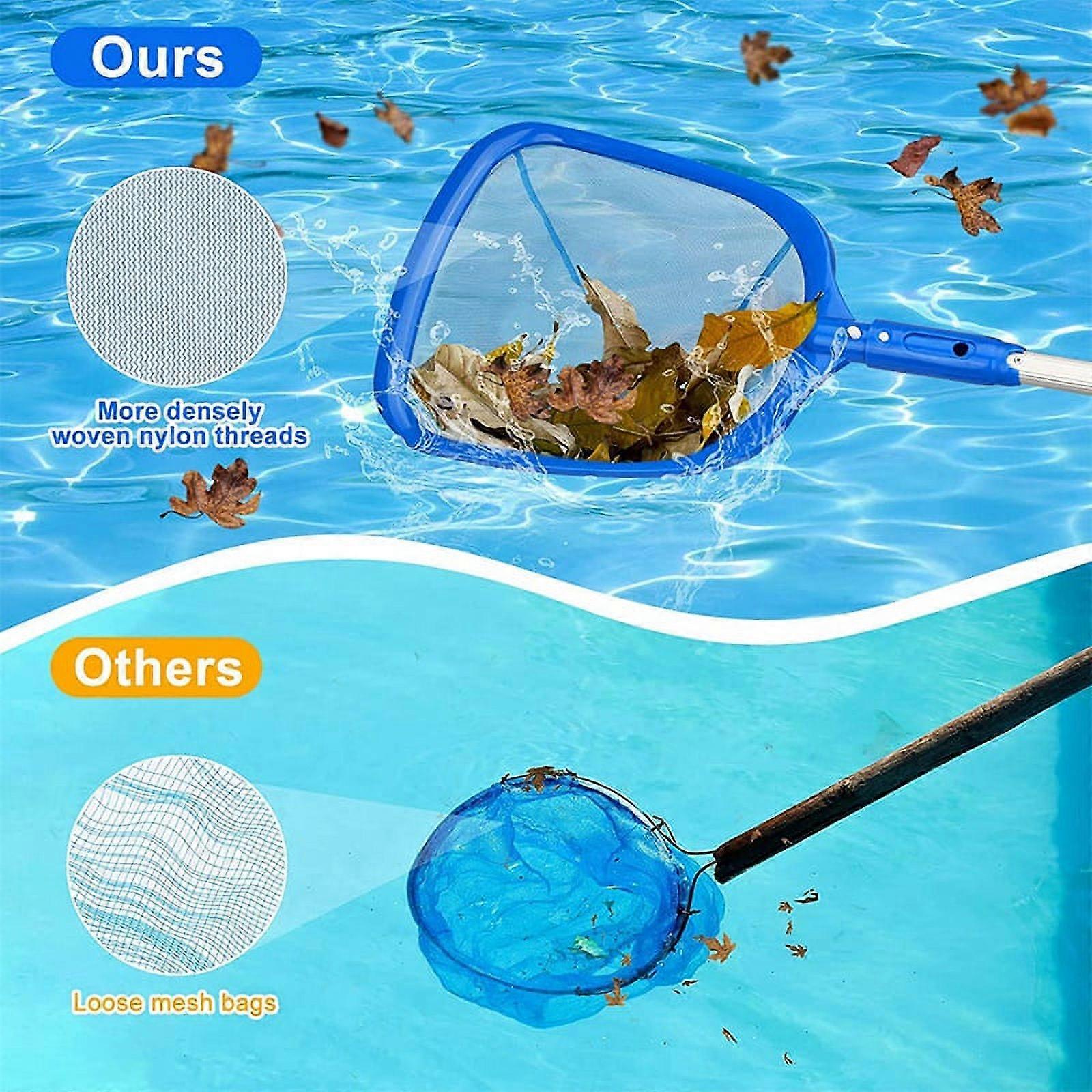 Pool Filter with Telescoping Aluminum Pole and Nylon Medium Fine Mesh