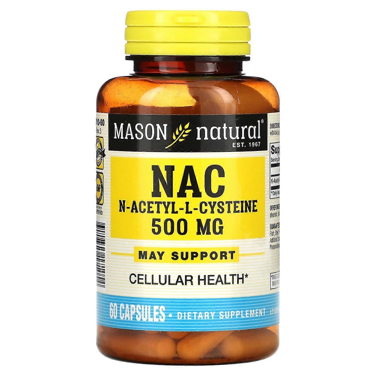Mason Natural, NAC, 500 mg, 60 Capsules