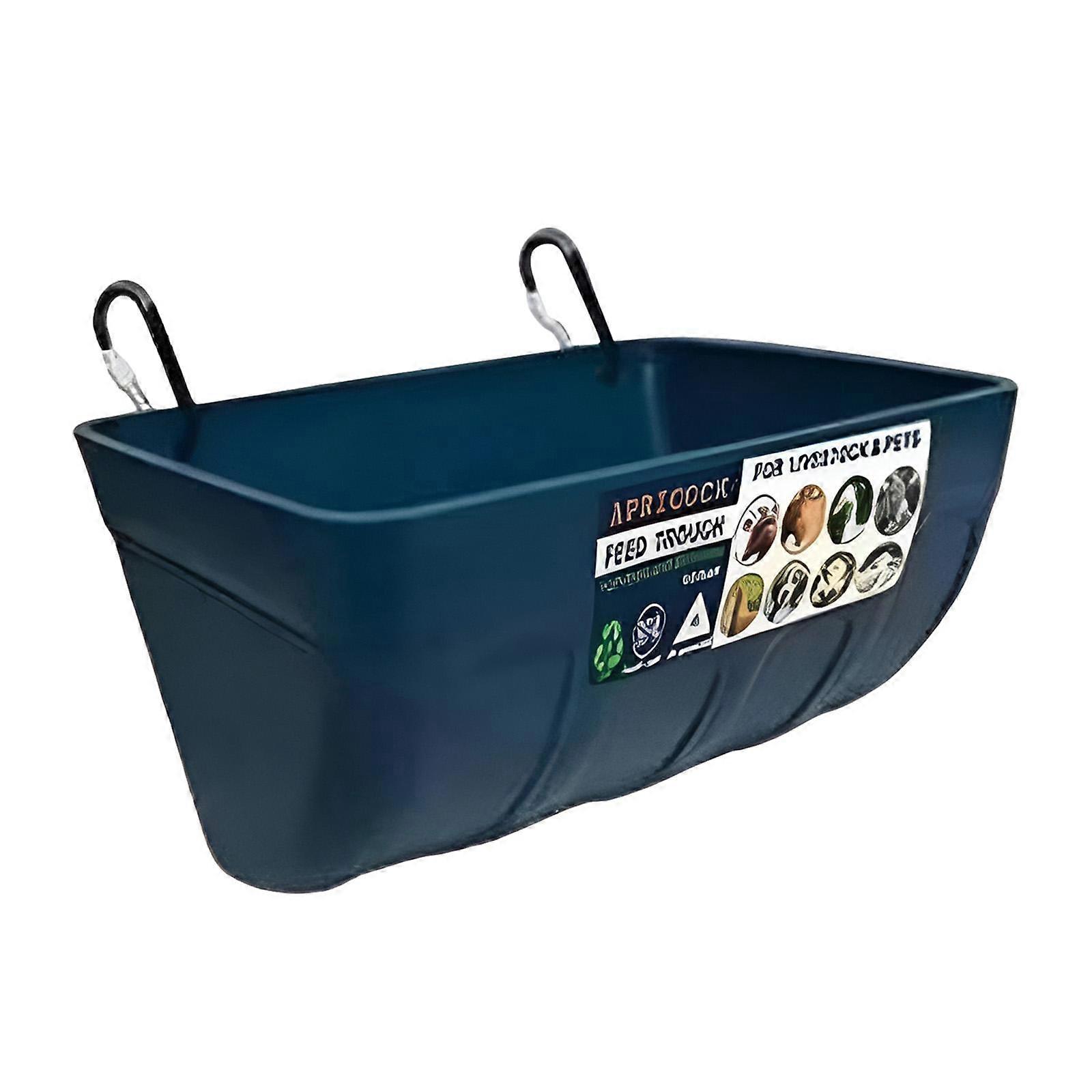 Waterer Bucket Feeders Drinking Fountain Water Dispenser feed Trough Blue