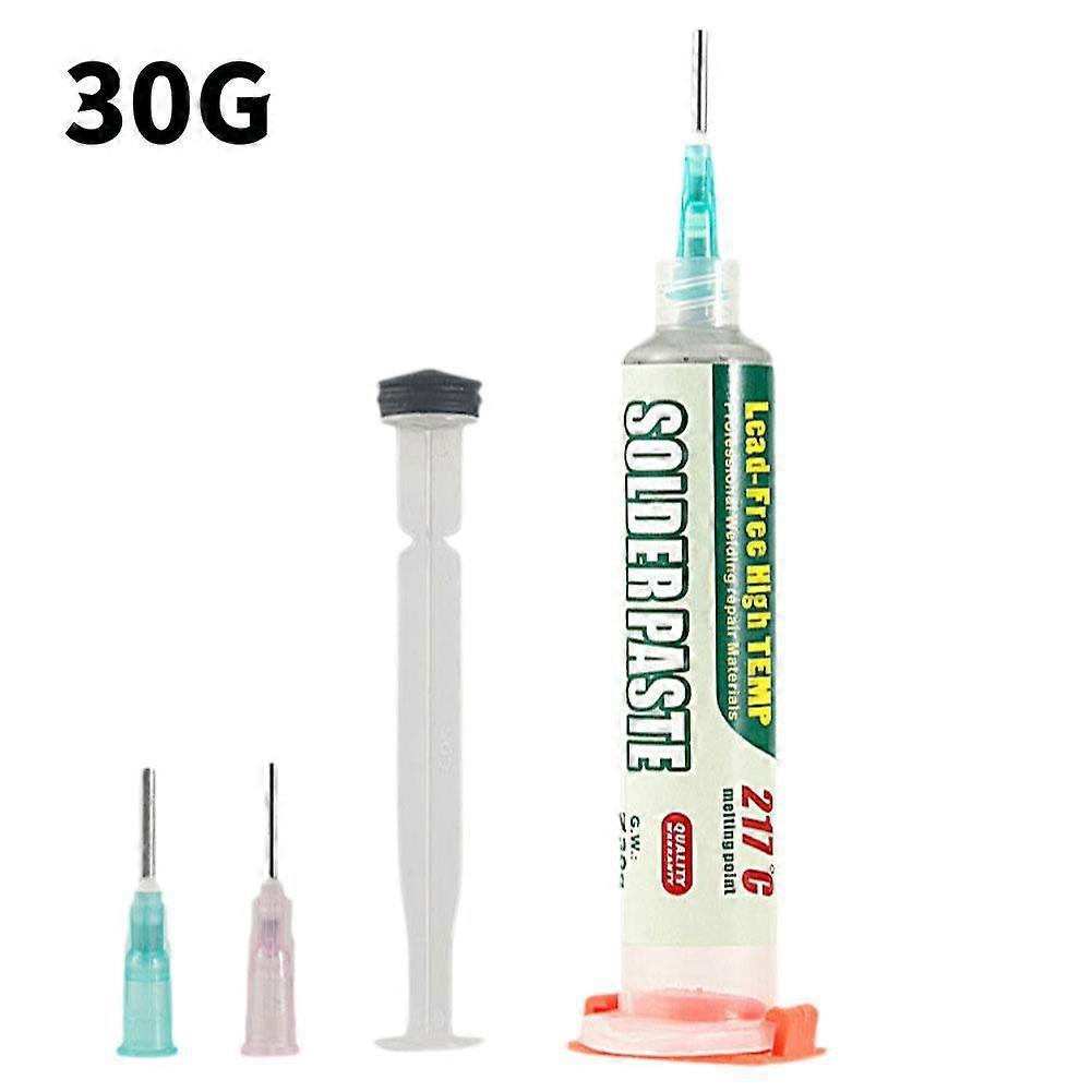 High Temperature Lead-Free Solder Paste Syringe Kit 10g 20g 30g 50g Sn99Ag0.3Cu0.7 For Precise Strong Electronics Soldering