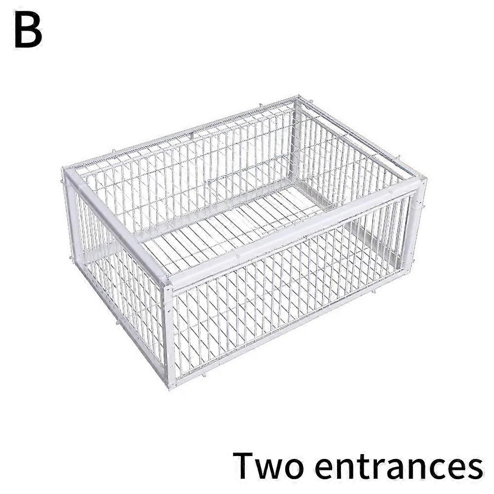Automatic One-Way Entry Bird Cage Trap for Humane Capture of Pigeons and Doves 40x30x26cm Metal