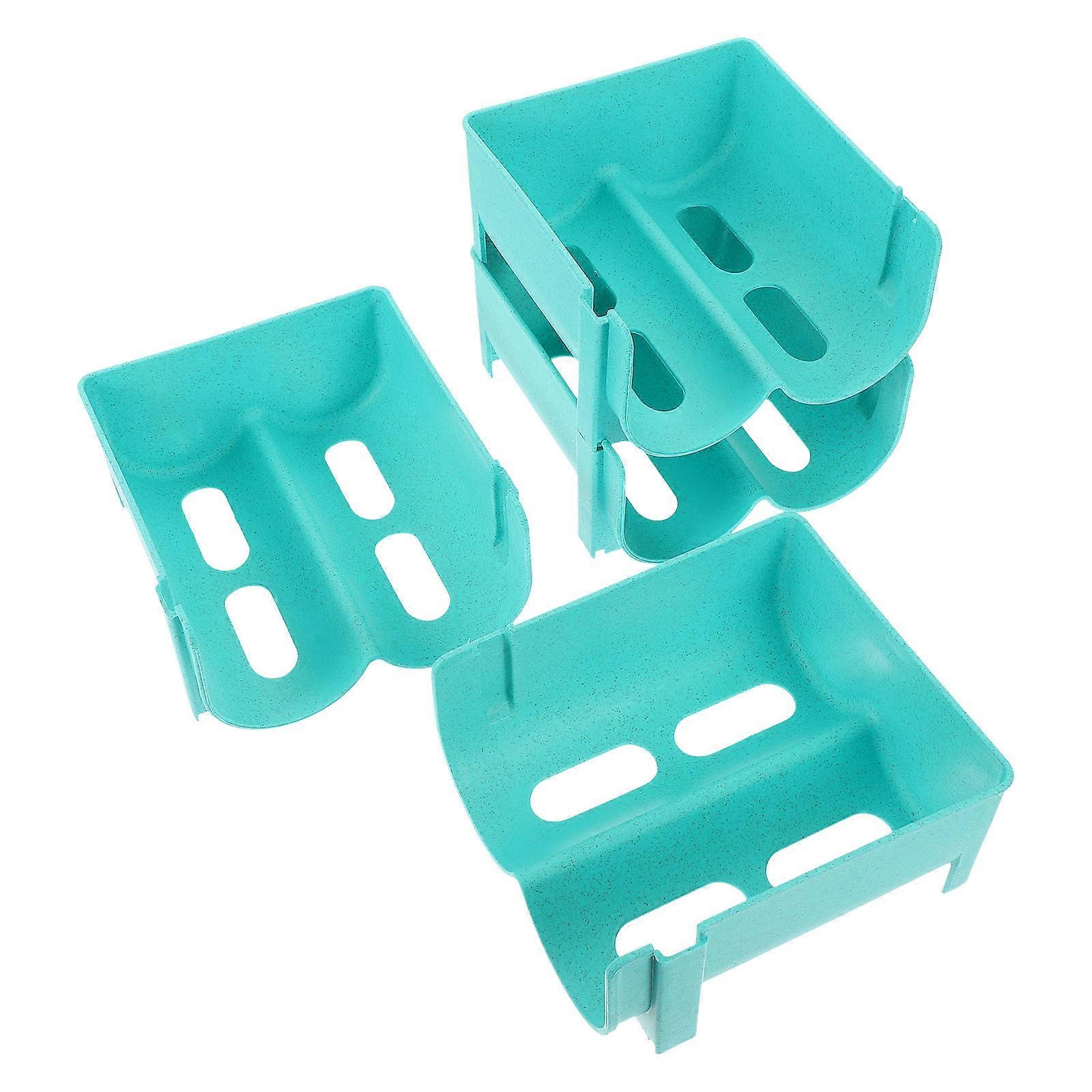 Stackable Can Organizer Beverage Storage Dispenser Rack Blue 16X14.5X7.5CM Home Use