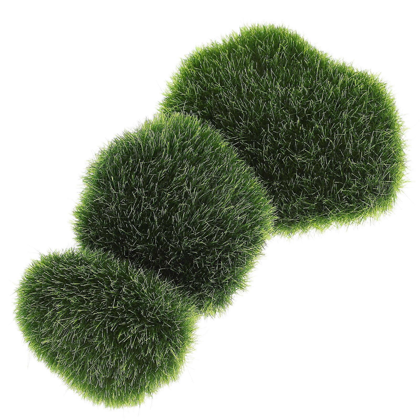 Artificial Mossy Stone Garden Layout Decor for Decorating 12Pcs Green Moss Rocks