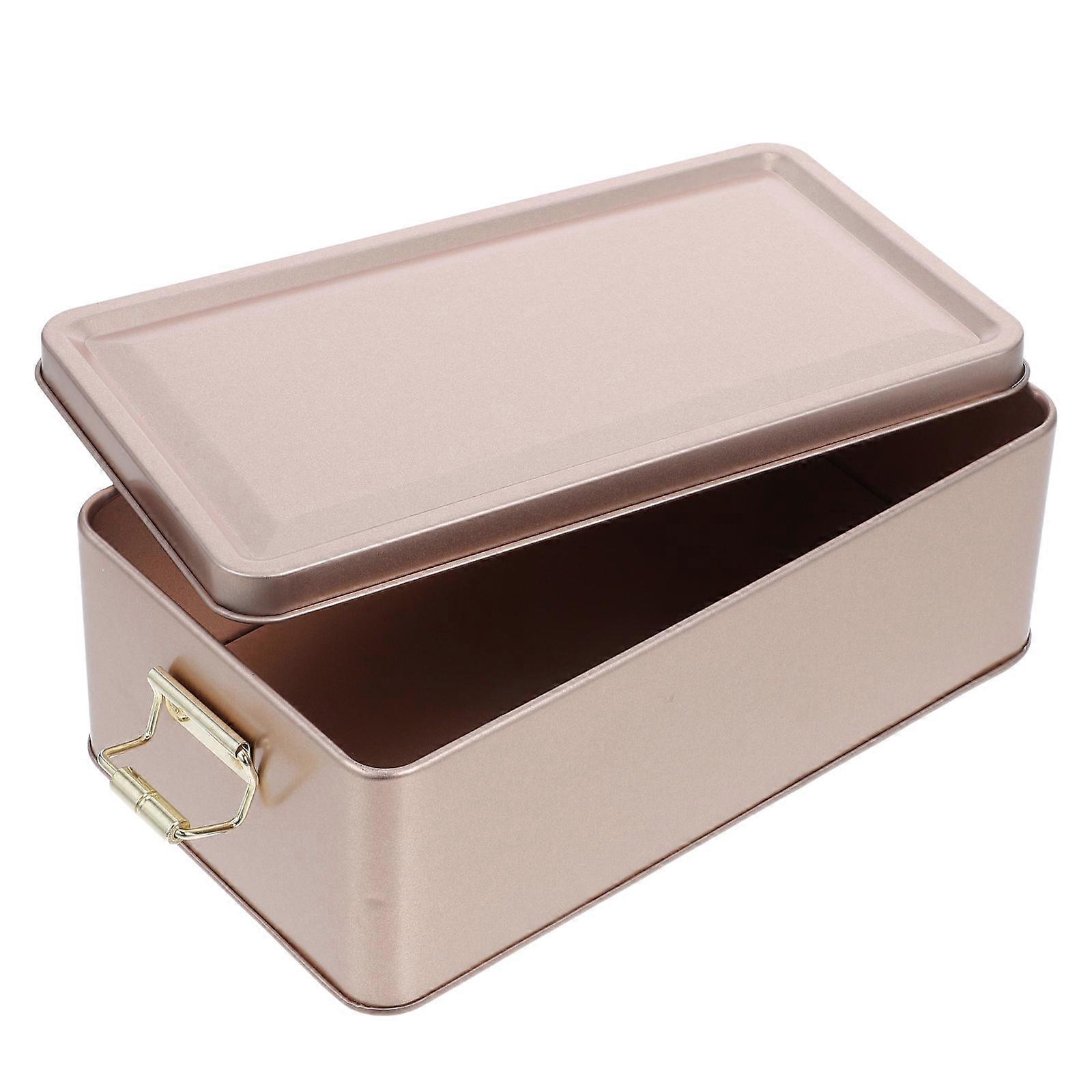 Tin Can Storage Container for Food Use with Lid 2Pcs