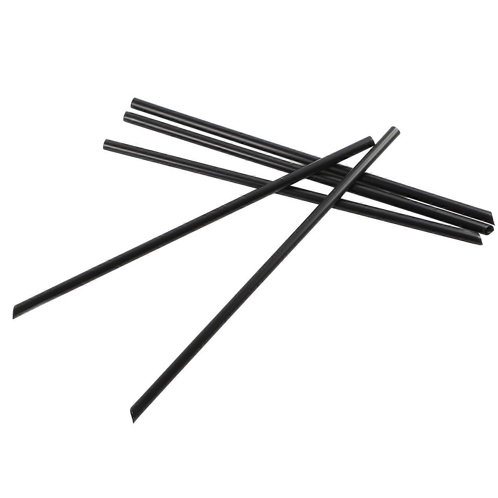 2000PCS Black Disposable Plastic Straws 21x0.6cm Thin Straight