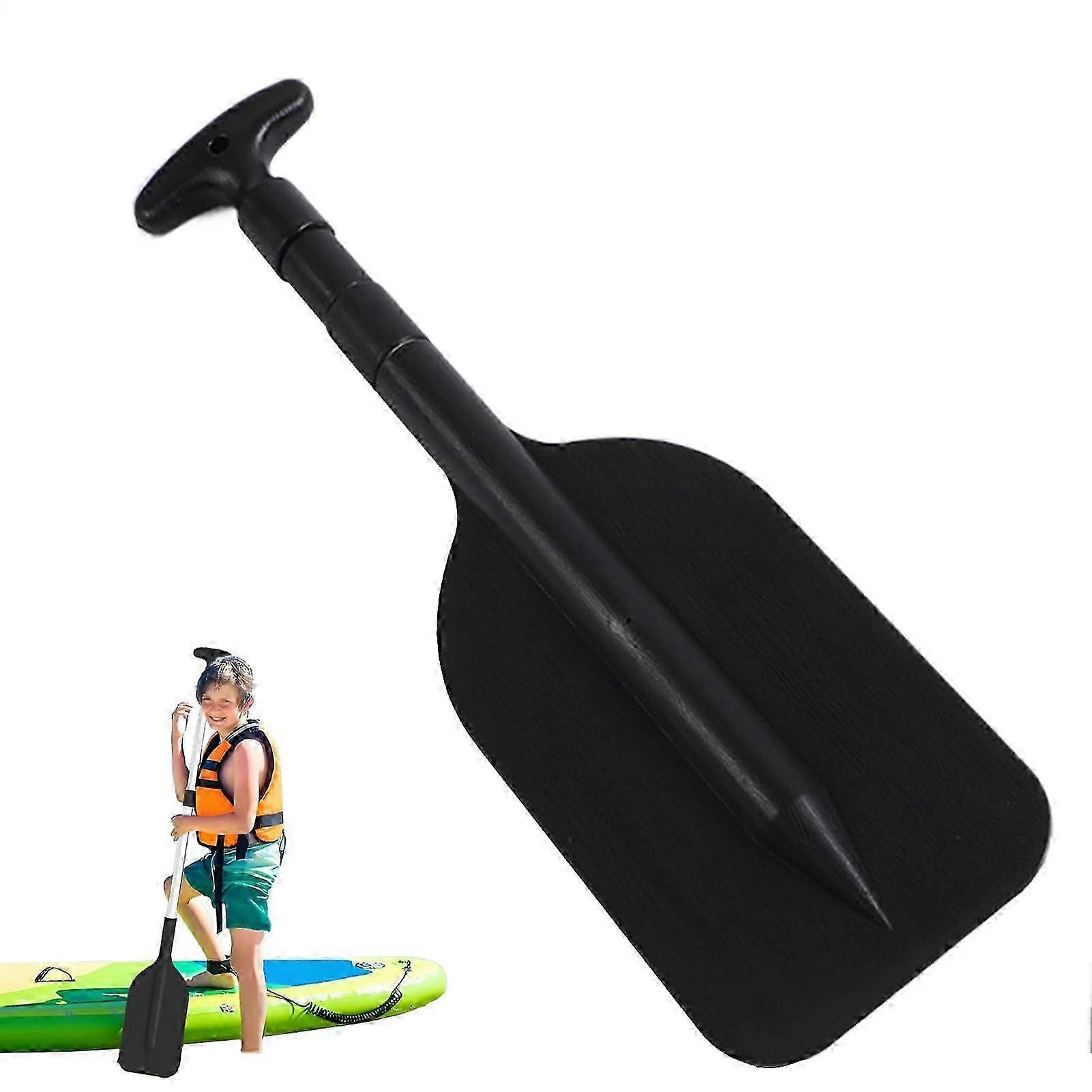 Paddle For Boating | Telescopic Children's Canoe Paddle Made of Aluminum Alloy For Kayaking, Rowing, And Rafting In Black