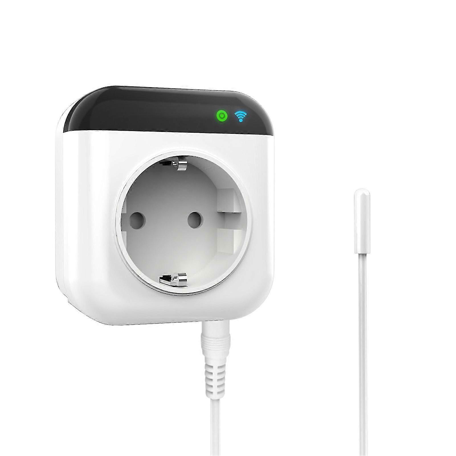 Programmable Smart Wifi Thermostat Plug Outlet Mini Temperature Controller 15a Wireless Plug-in Socket App Control Voice Control Schedule Timer Electr