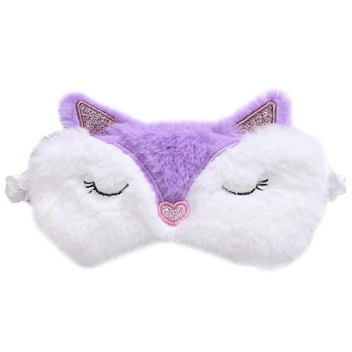 Plush Fox Eye Mask Patch For Adults And Travel LightBlocking Eyeshade For Rest And Deep Sleep Soft Sleep Mask Gift For Family And Friends