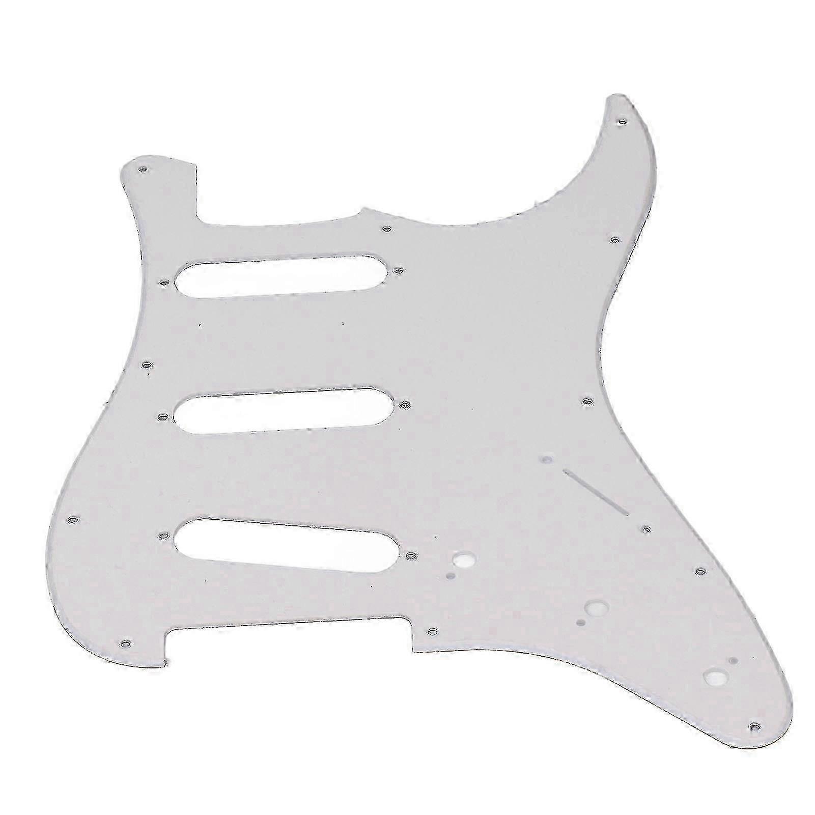 PVC Guitar Pickguard with 11 Mounting Holes for Strat ST Style f26 - Scratch-Resistant SSS Guard Plate Replacement