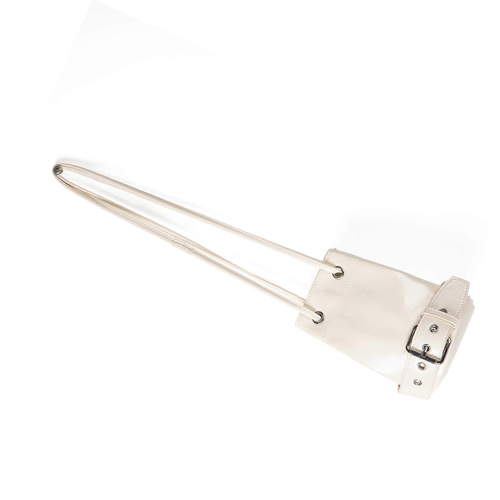 Drawstring Bucket Bag Spacious Compartment Soft Textured Secure Closure Shoulder Bag Crossbody Purse For Work Travel  White