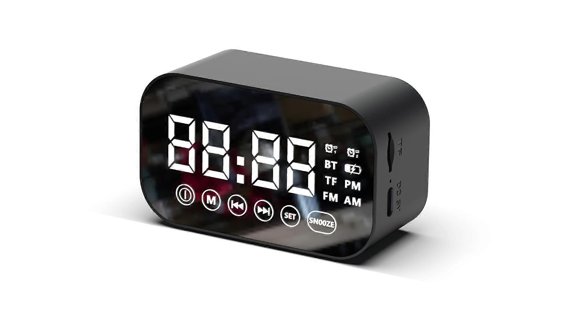 ireless Bluetooth speaker alarm clock mini card speaker gift