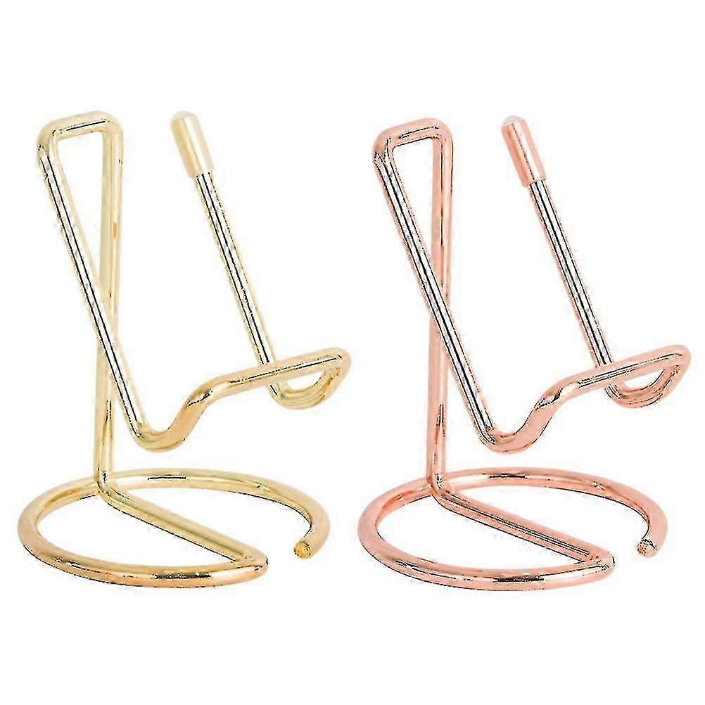 2pcs Simple Iron Tablet Stand Holder Portable Computer Phone Desktop Stand