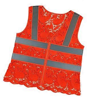Reflective Vest Running Gear,High Visibility Safety Vests for Cycling Jogging Running Walking,for Women Men Gifts  Orange S