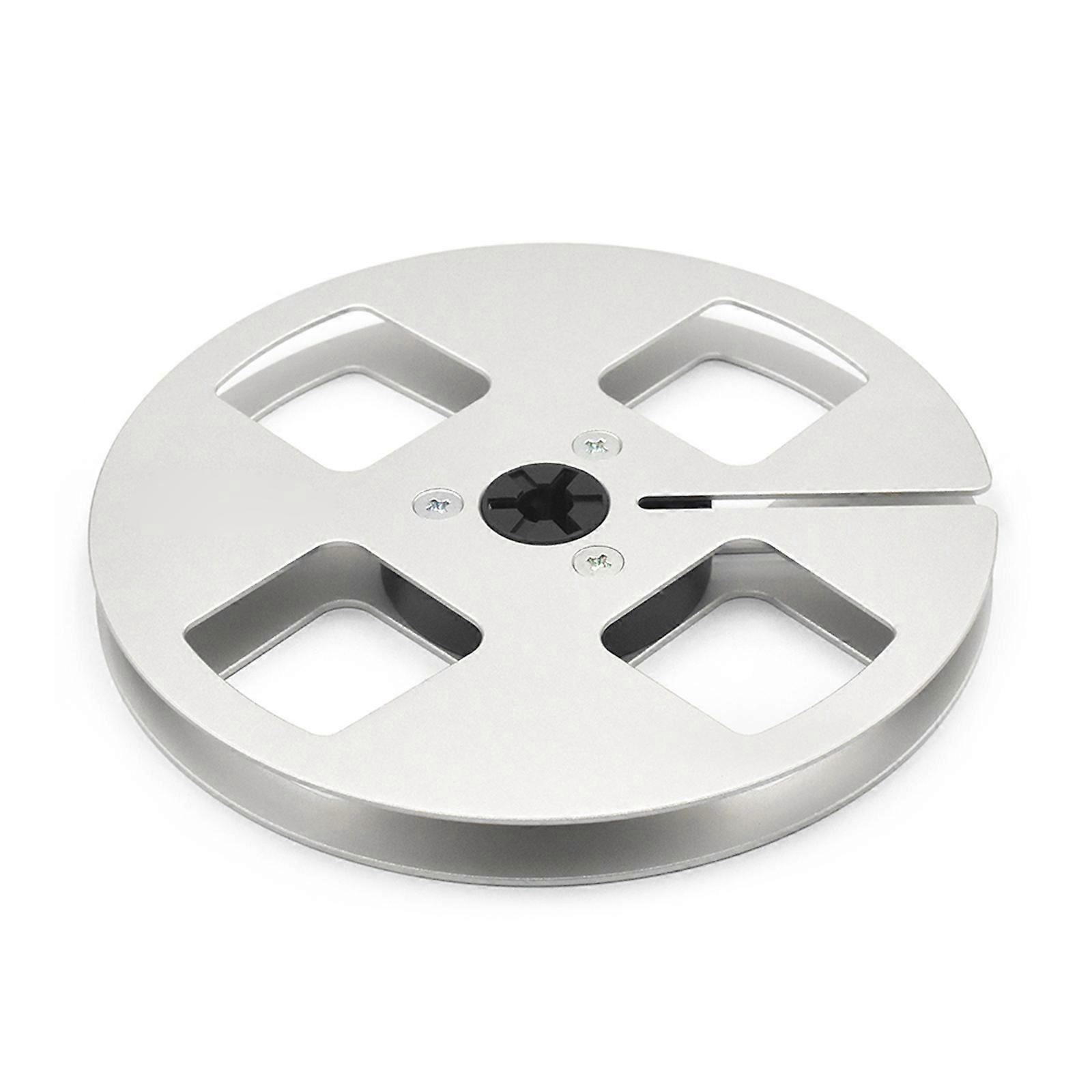 Stable 5inch Empty Reel for Reel to Reel Machines Aluminum Material 4 Hole NAB Flange Design  Silver