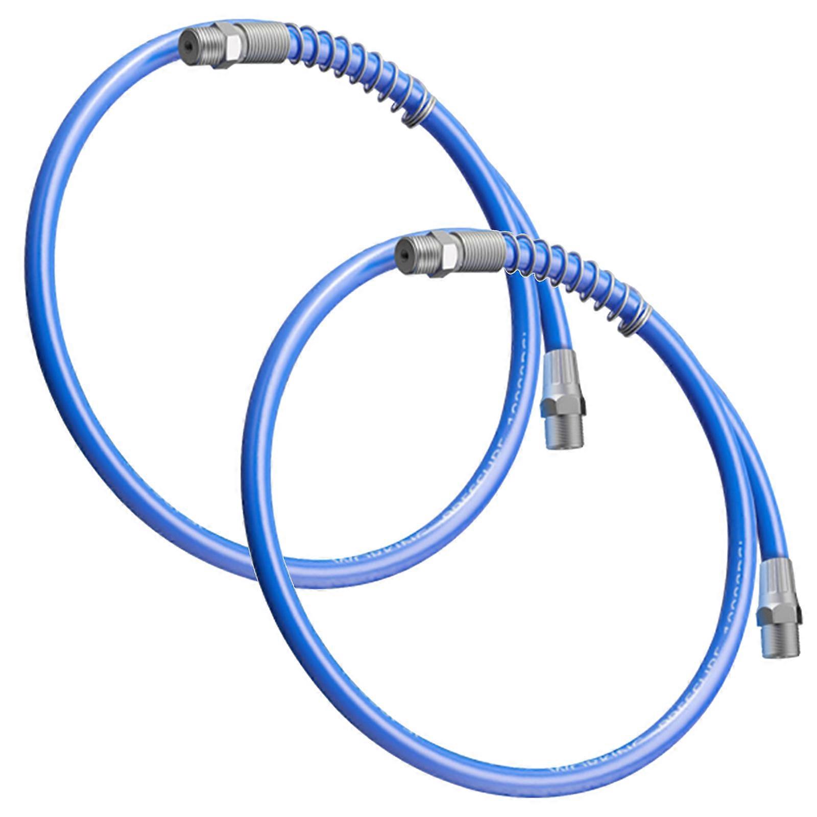 2PCS Grease Guns Hose Replacement 10000PSI Flexible Non Kink Design with Coupler For Manual And Electric Grease Guns Multicolor