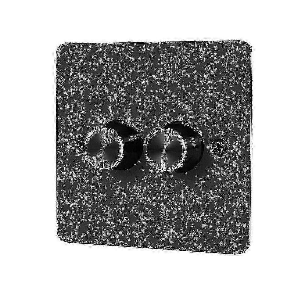 Dc 12v-24v Led Dimmer Switch 2 Gang 120w Wall Push On/off Rotary Control Dimmer