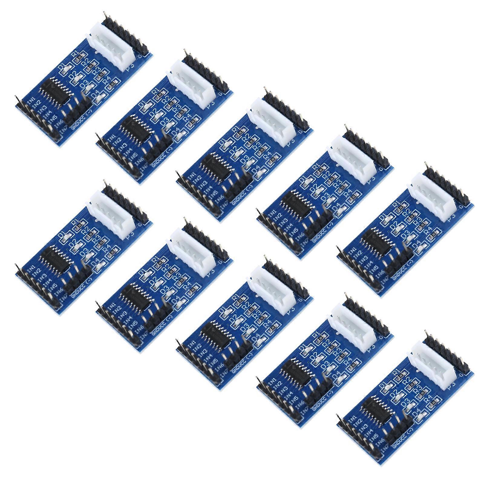 10Pcs ULN2003 Driver Module Steppers Motor Driver Board Chip PCB Board 4 Phase 5 Line 5-12V for 28BYJ-48 Accessories Multicolor