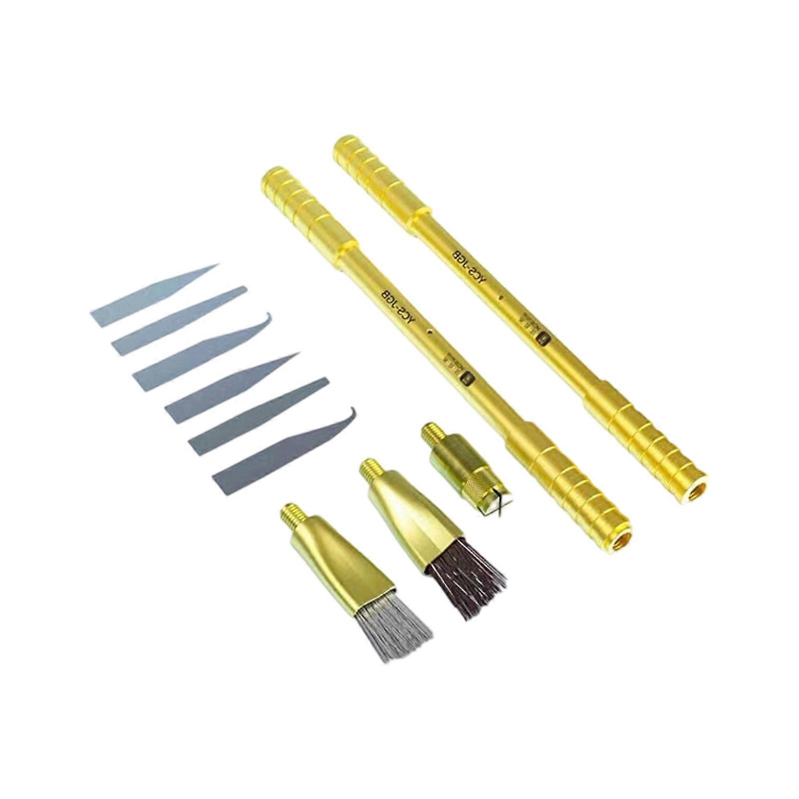 Electronics Repair Tool Bundle Adhesive Cleaner Brushes Multiple Surfaces Scrapers Suitable for Mobile Laptop Accessories Multicolor