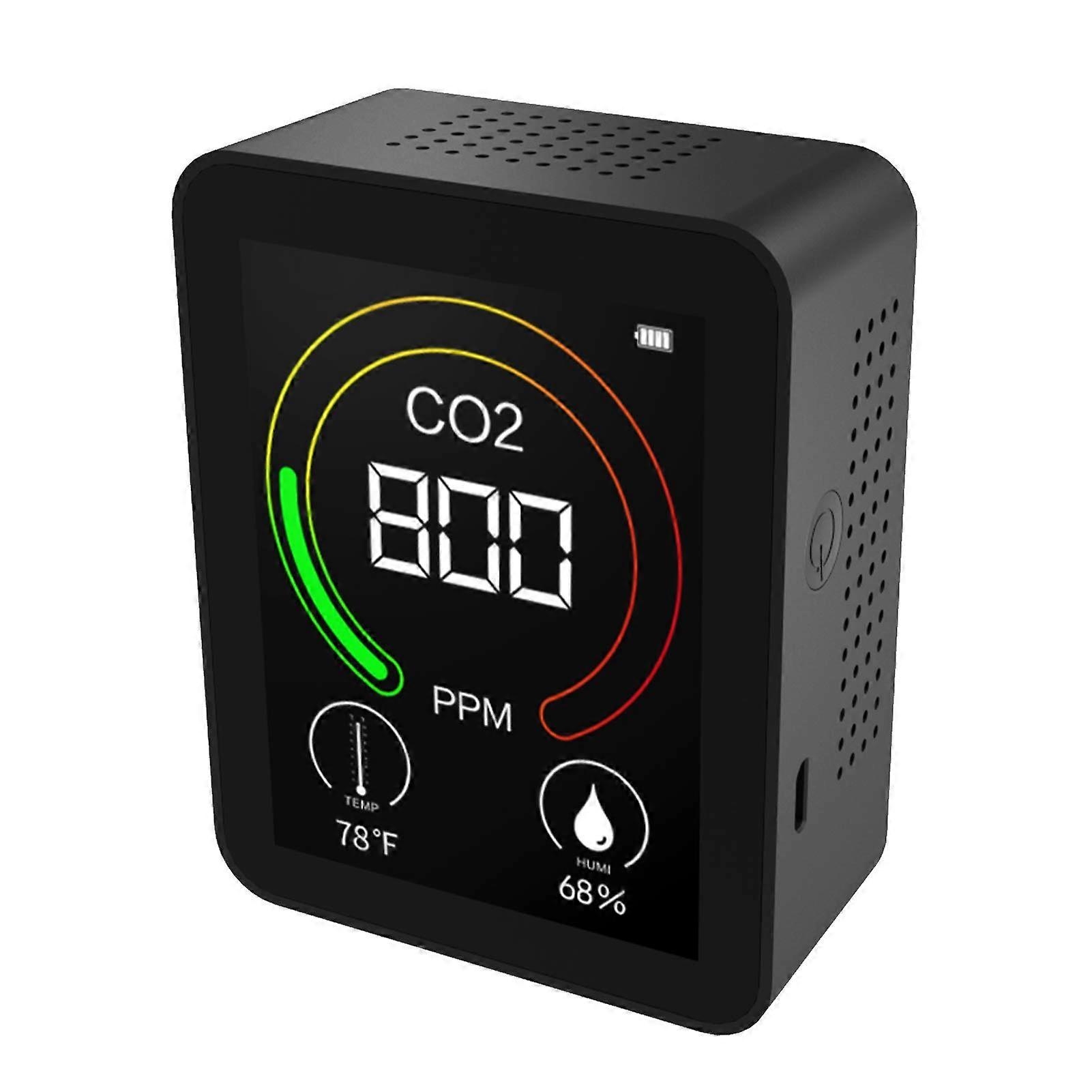 CO2 Meter with Temperature Humidity Monitor Digital Air Quality Detector for Home Office