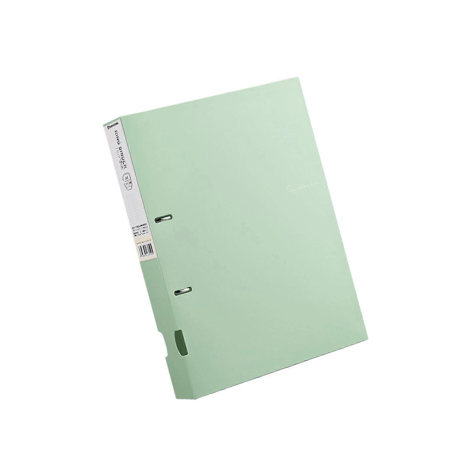 Heavy Dutys 2 Ring Document Organizers Water Resistant A4 File Folders Easy Page Insertion Office School Essential  Green