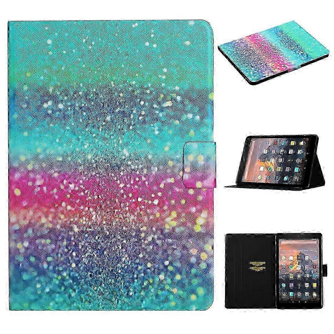 For Amazon Kindle Fire HD7 Colored Drawing Pattern Horizontal Flip Leather Case with Holder & Card Slots 2025