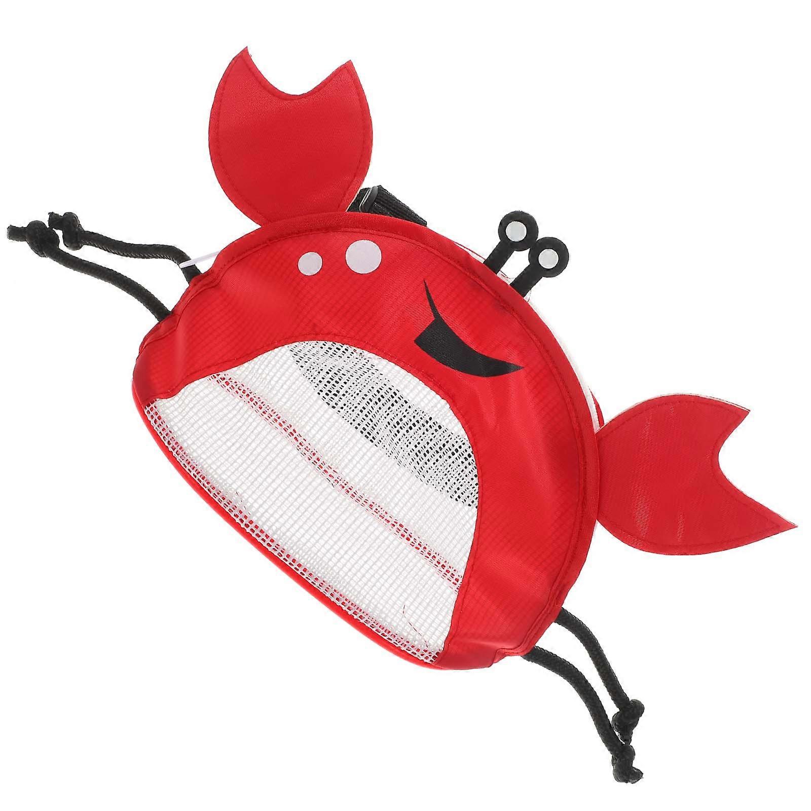 Beach Shell Tote Bag Crab Shape Bag for Kids Shell Collecting