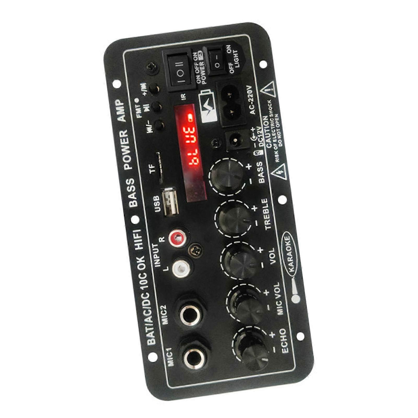 10V Receiver Power Amplifier Modules DIY Speaker 12V Battery Single Channel Stereo Amp Double Microphone Port Multicolor