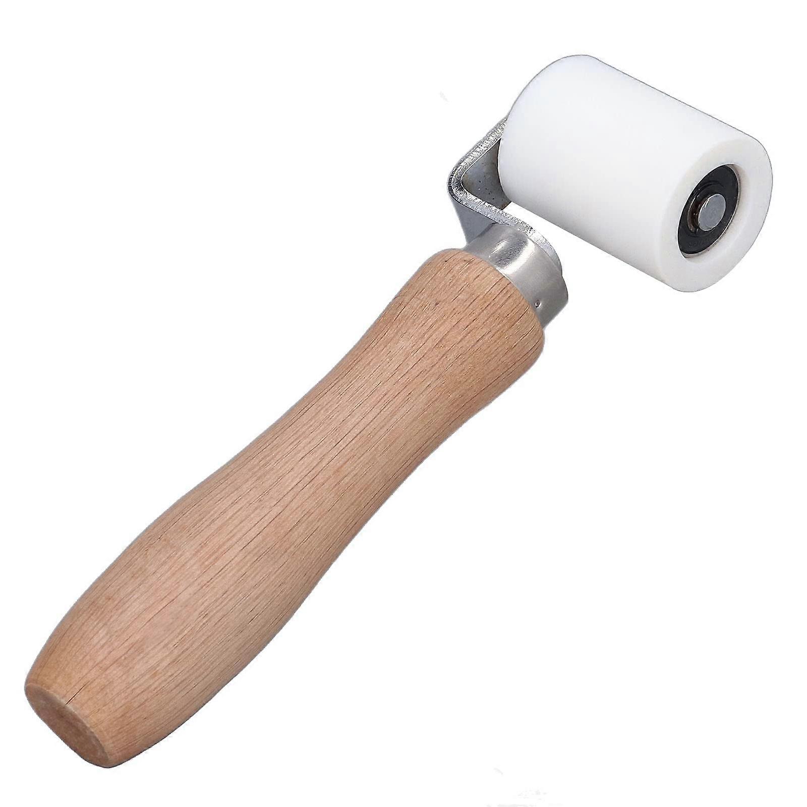 Flat Pressure Roller Smoothing Tool Nonslip Wood handle Wallpaper Roller for Hand Tools Accessories Easy to Use Multicolor