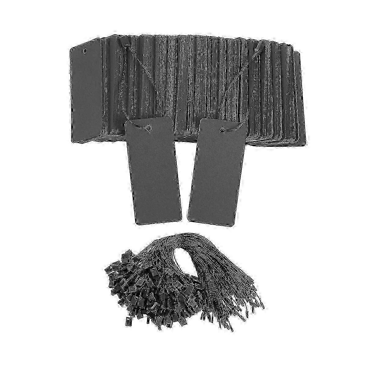 400 Set Black Price Tags with String Gift Tags with Pins Custom Clothing Tags Black Kraft Paper Han