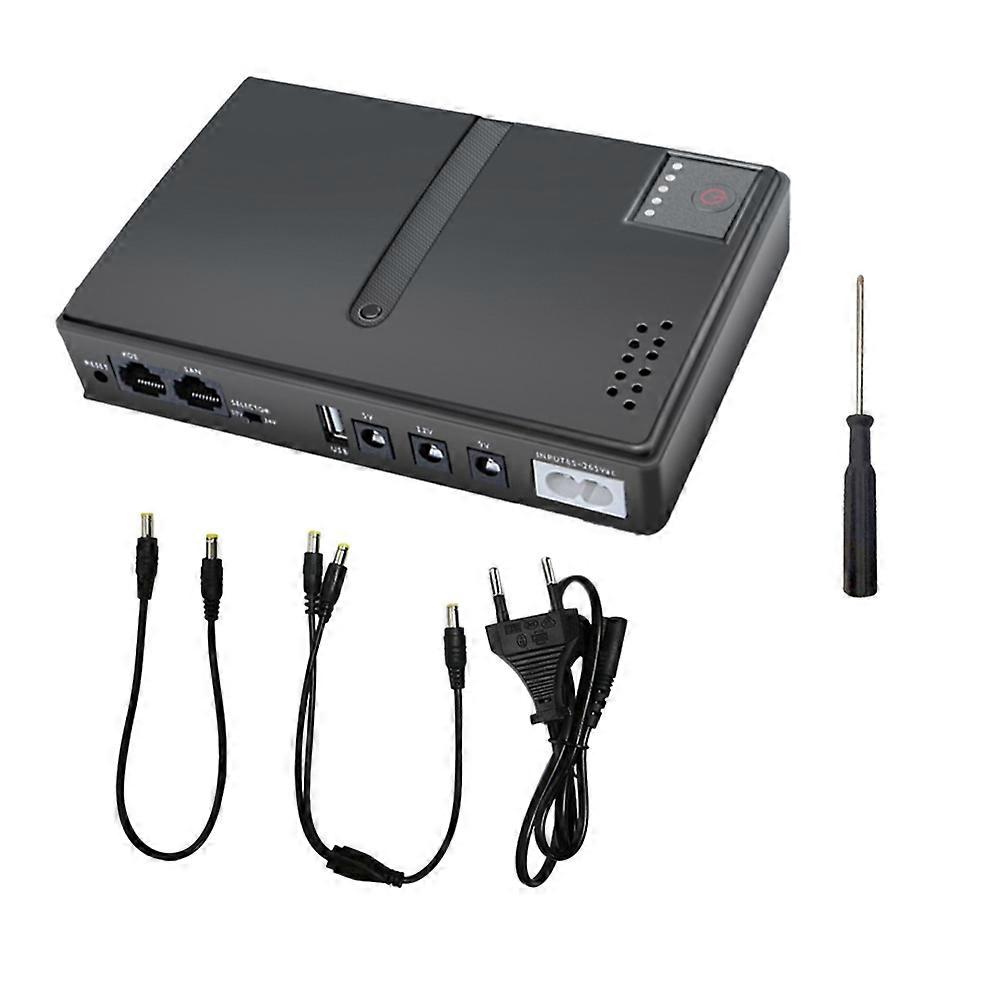 Large Capacity Multipurpose Mini Portable UPS Backup Power Adapter Emergency Power Supply for WiFi Router 5V 9V EU Plug